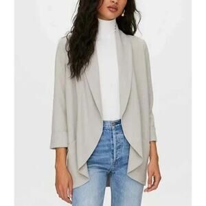 Aritzia Wilfred Relaxed Open Front Blazer Chevalier Jacket Crete Gray 8